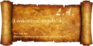 Lenkovics Arkád névjegykártya